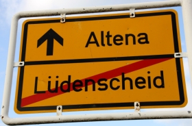 Ortsausgangsschild Lüdenscheid ortsschild
